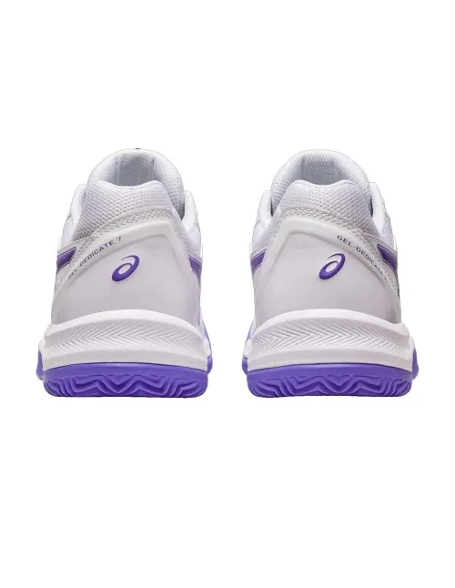 Asics Gel-Dedicate 7 Clay Blanco Morado Mujer | Ofertas de pádel